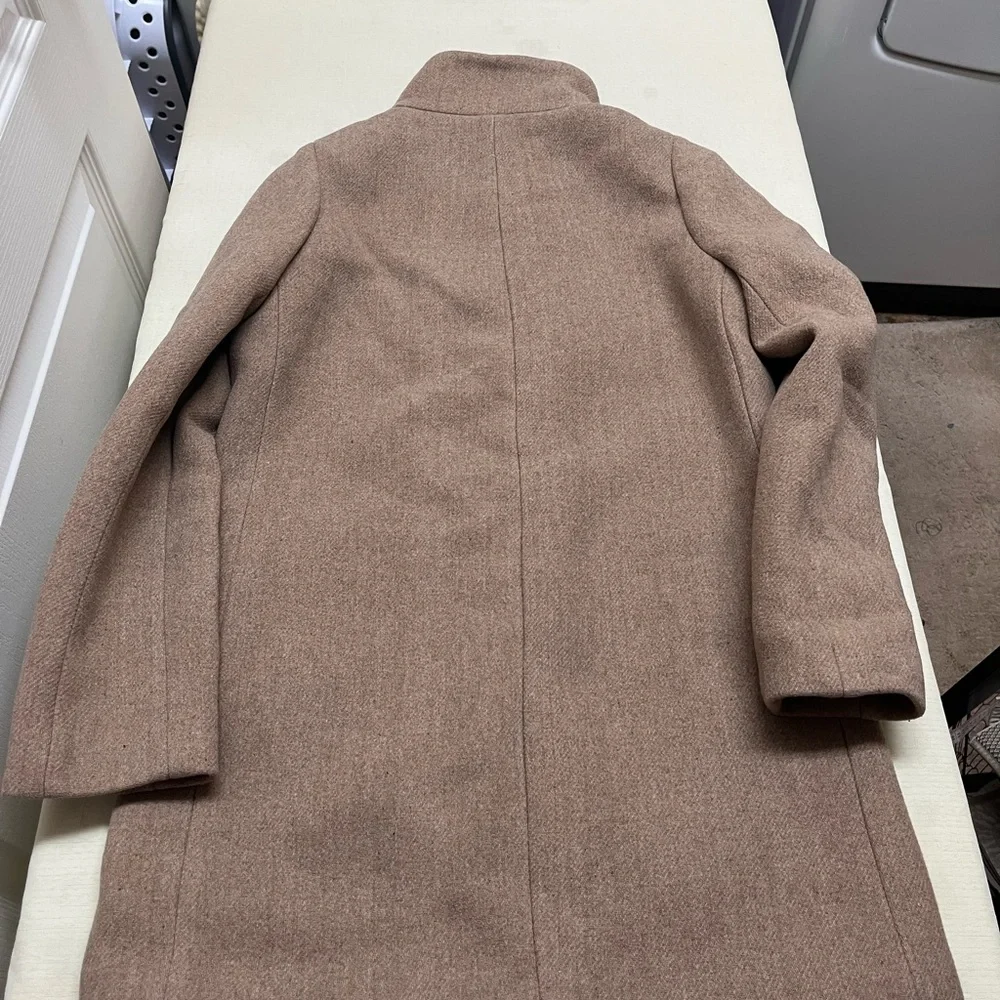 J. Crew Mercantile size 0 Tan 46% wool City Coat